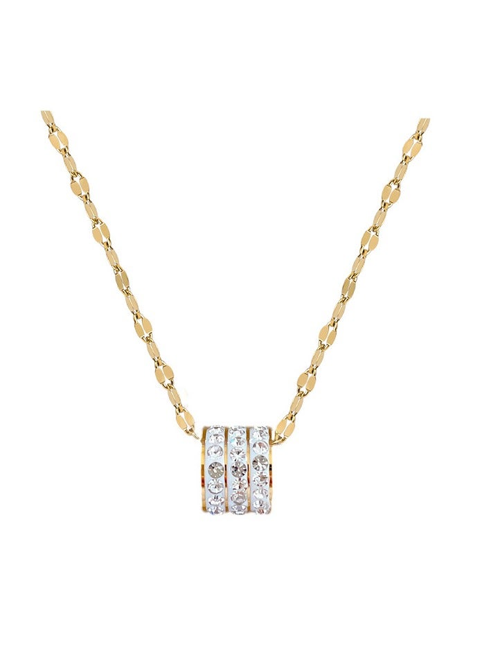 Sparkling Circlet Pendant Necklace , Gold Plated Fashion Jewelry Dress Accessories - Image 5