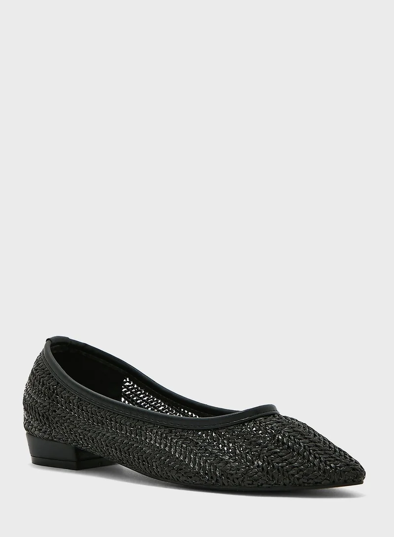 ELLA Raffia Pointed Ballerina