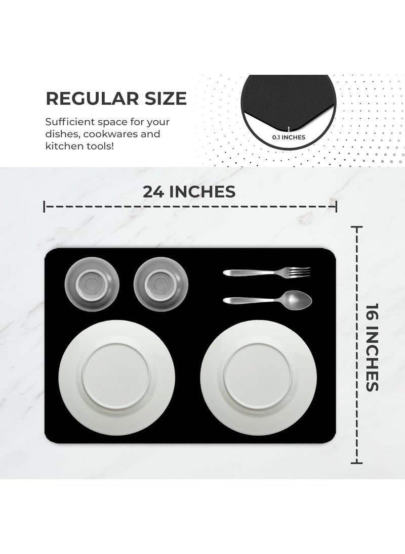 BHRAKUTI BHRAKUTI Dish Draining Mat Super Absorbent Kitchen Sink Drainer Quick Dry AntiSlip Mat for Kitchen Counter Multi Color  - Image 2
