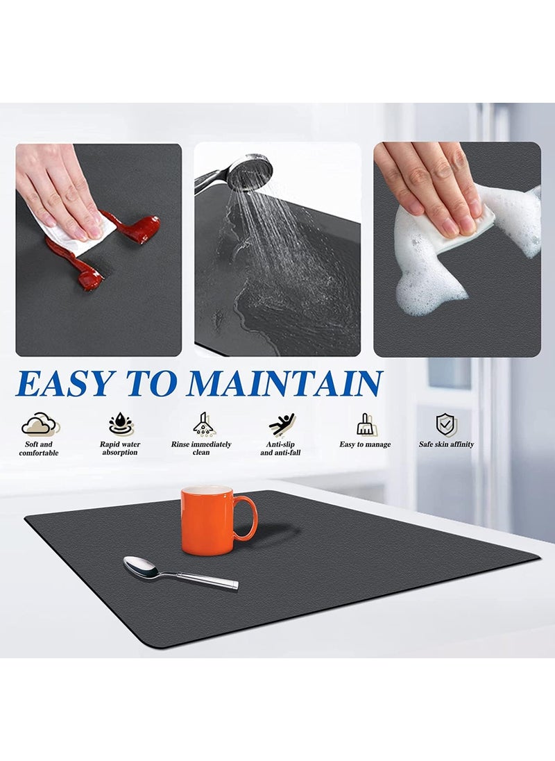 BHRAKUTI BHRAKUTI Dish Draining Mat Super Absorbent Kitchen Sink Drainer Quick Dry AntiSlip Mat for Kitchen Counter Multi Color  - Image 5