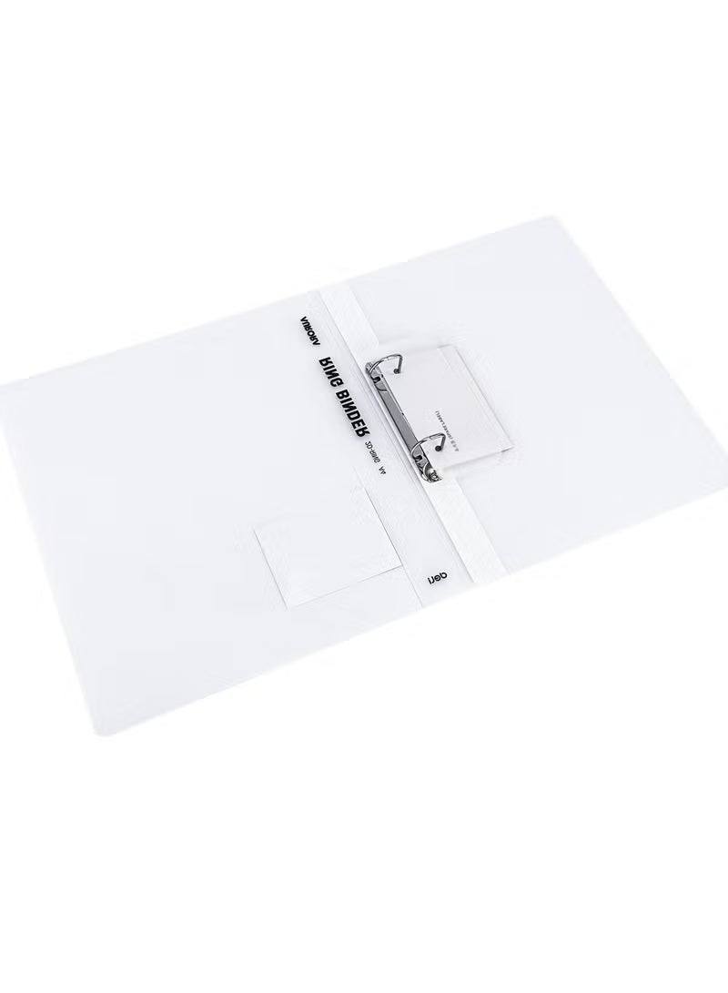 Deli Double Ring File Folder Transparent - Image 2
