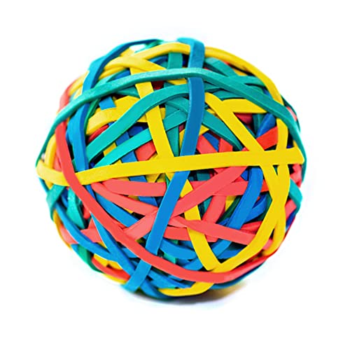 Anvin Rubber Band Ball 180 Around Rubber Bands 150g Elastics Colorful Bands Wrapping Bands Durable Bands for Stationery Document Organizing Stocking Fillers(Assorted Colors in Blue Green Red Yellow) - Image 1