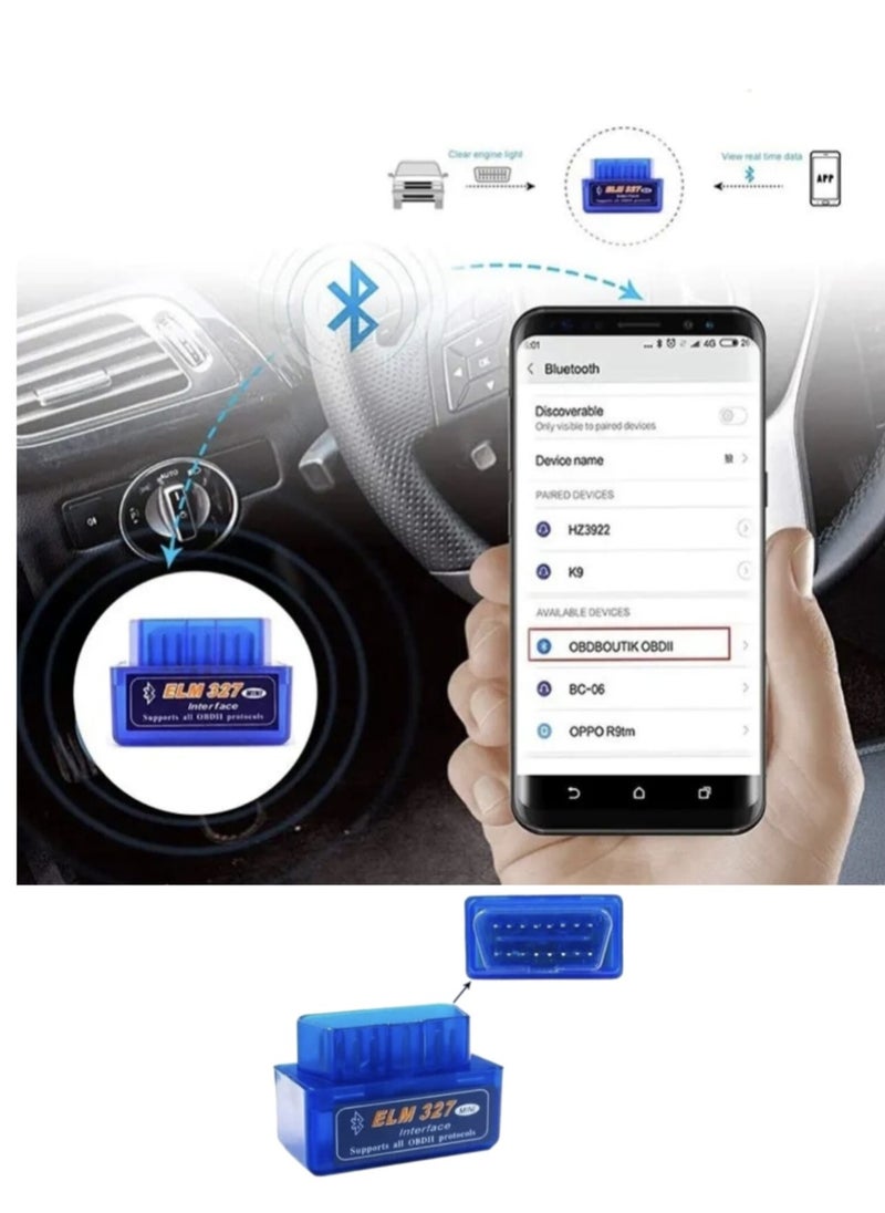 يوكا  أداة كمبيوتر فحص السيارات وعمل اختبار OBD2 دون الحاجة لخبير السيارات لكشف الأخطاء ومسح علامة الماكينة  - Image 1
