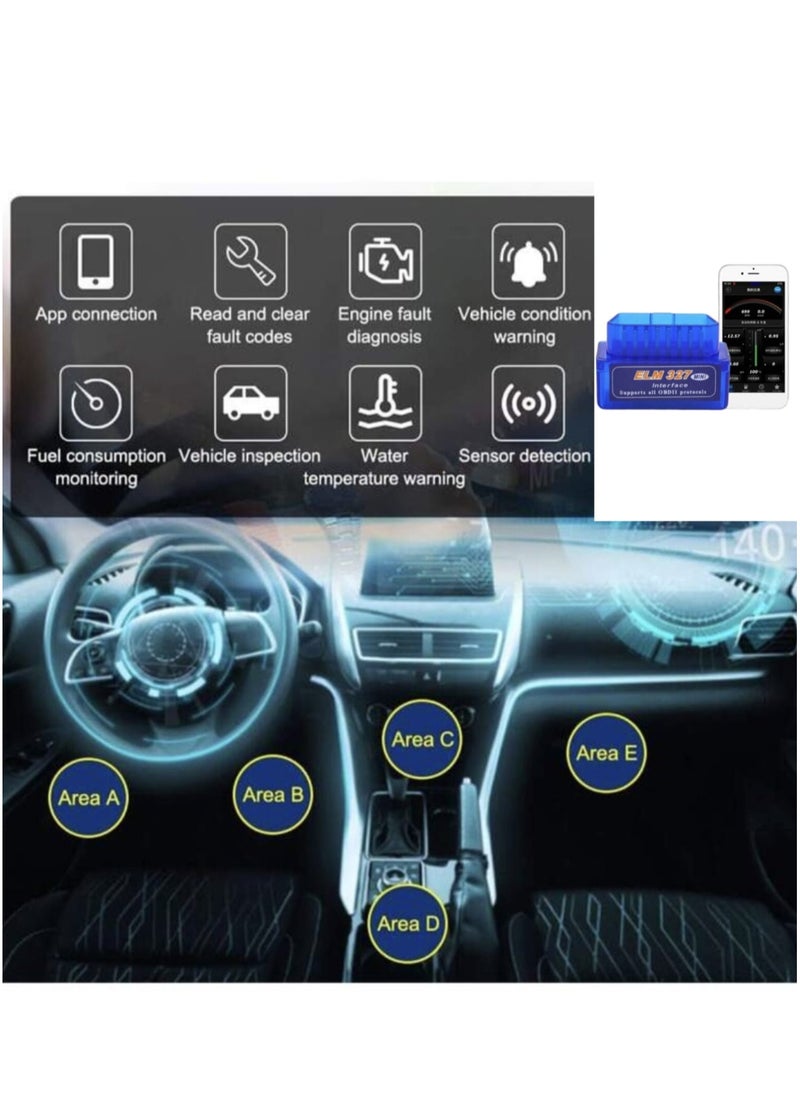 يوكا  أداة كمبيوتر فحص السيارات وعمل اختبار OBD2 دون الحاجة لخبير السيارات لكشف الأخطاء ومسح علامة الماكينة  - Image 2