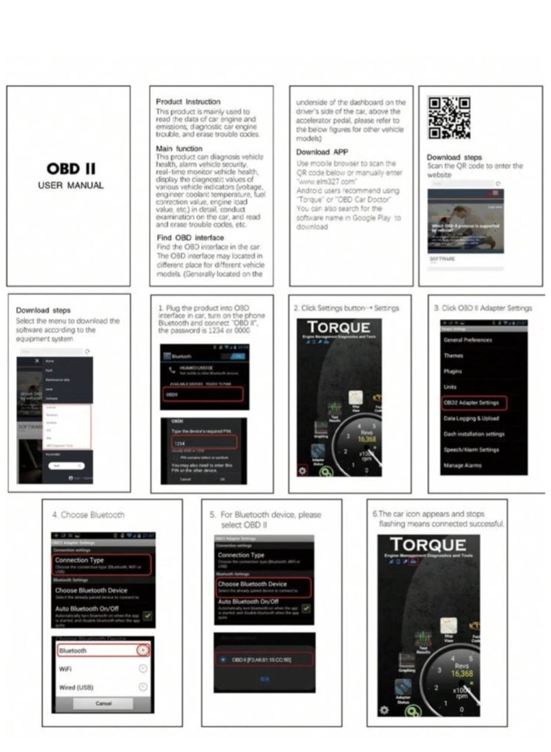أداة كمبيوتر فحص السيارات وعمل اختبار OBD2 دون الحاجة لخبير السيارات لكشف الأخطاء ومسح علامة الماكينة