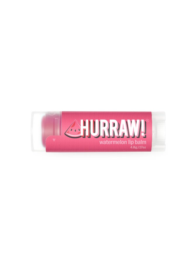 Hurraw! Hurraw Watermelon Lip Balm Organic Certified Vegan Cruelty and Gluten Free NonGMO 100 Natural Ingredients Bee Shea Soy and Palm Free Made in USA - Image 2