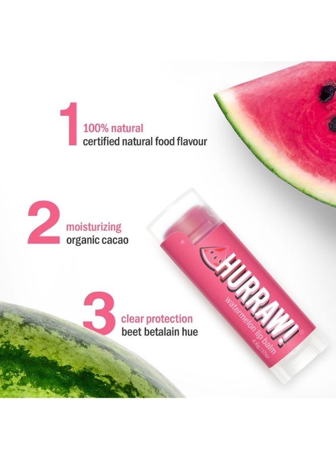 Hurraw! Hurraw Watermelon Lip Balm Organic Certified Vegan Cruelty and Gluten Free NonGMO 100 Natural Ingredients Bee Shea Soy and Palm Free Made in USA - Image 4