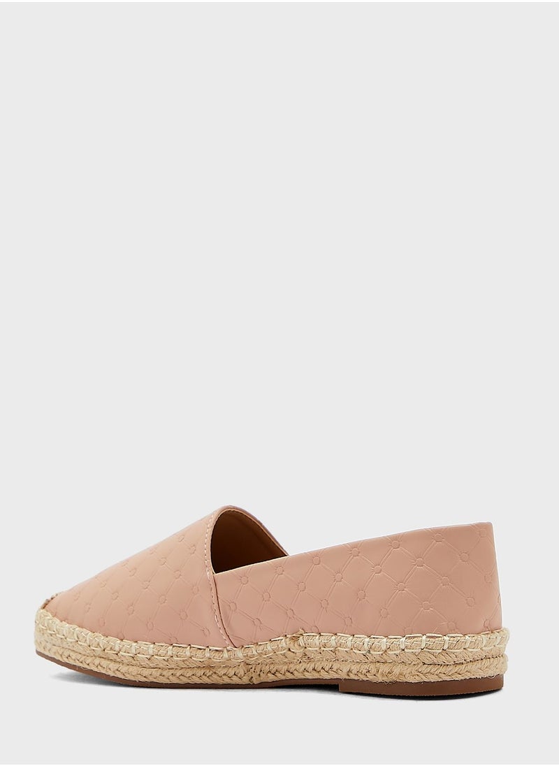 Ginger - Circle Criss Cross Pattern Flat Espadrille - Image 1