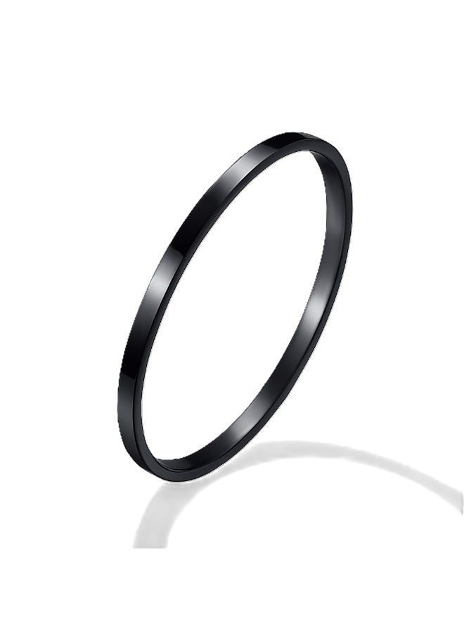 AMETOER Unisex Electroplated Stainless Steel Bracelet - High-Quality Colorfast Jewelry with Glossy Finish, 6mm Width - Image 1