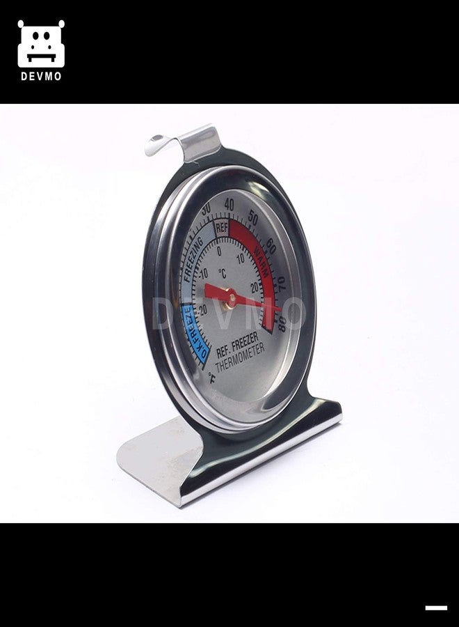DEVMO Thermometer Classic Series Large Dial Type Stainless Steel Hang Stand Temperature for Refrigerator Freezer Fridge Cooler - Image 3