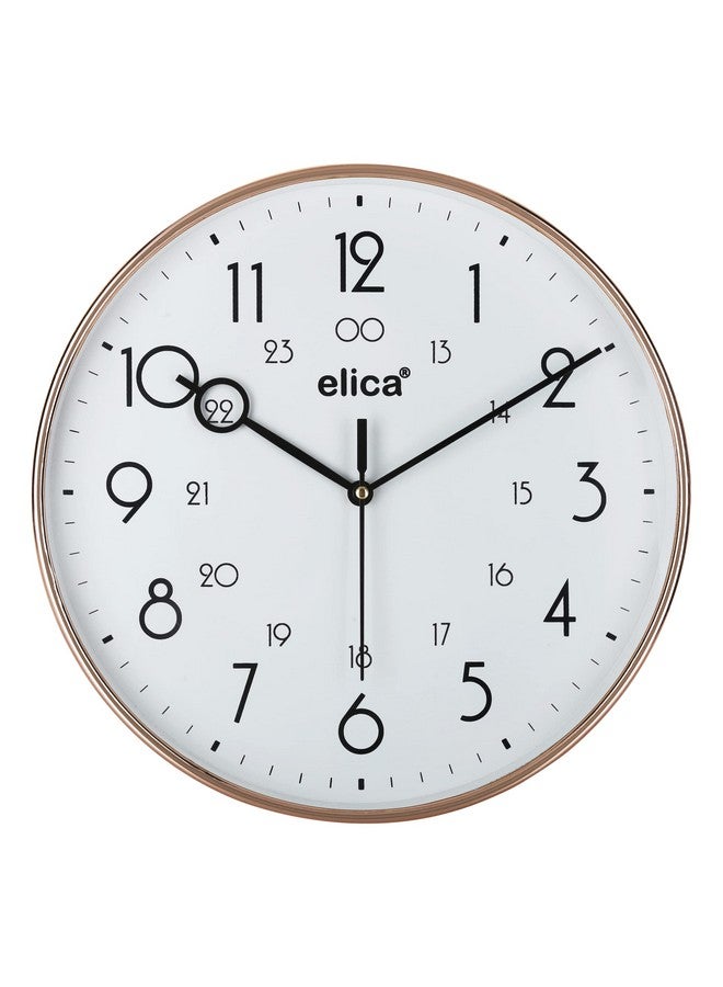 Elica Home and Office Designer Analog Wall Clock (Copper Black) - Image 1