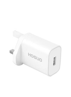 HOGUO Power Charger 18W USB Port QC 3.0 Output White  - Image 1
