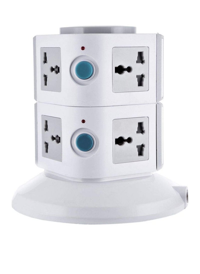 Universal Multi Socket 220V Tower Extension with USB Ports 3M Cord & UK-Plug Power Strip Multi Charging Station (2 LAYER MULTIPLUG WITH USB PORT) - Image 2
