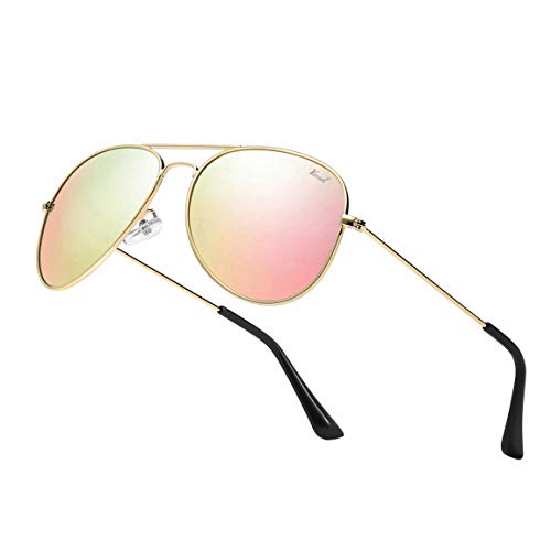 Versol Aviator Sunglasses for Men Women, Polarized Mirrored UV400 Lenses, Lightweight, Stylish & Classic for Driving & Outdoors - Image 1