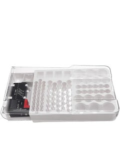 Battery Storage Organizer Box With Hinged Clear Cover Case Includes Capacity Tester