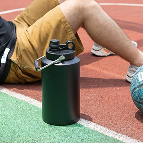 Kerilyn Insulated Jug with Handle, One Gallon, 128oz Stainless Steel, Large Double Vacuum Water Bottle for Hot & Cold Drinks, Wide Mouth, Sweat Proof, Great for Travel, Hiking & Camping, Black - Image 5