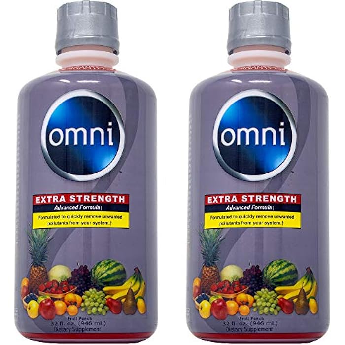 Wellgenix Omni Cleansing Drink, Extra Strength Body Detox, Herbal Cleanse Detox Liquid. Flush Your System, Fruit Punch Flavor, 32 Fl Oz, Premium Detox Support (2 Pack) - Image 1