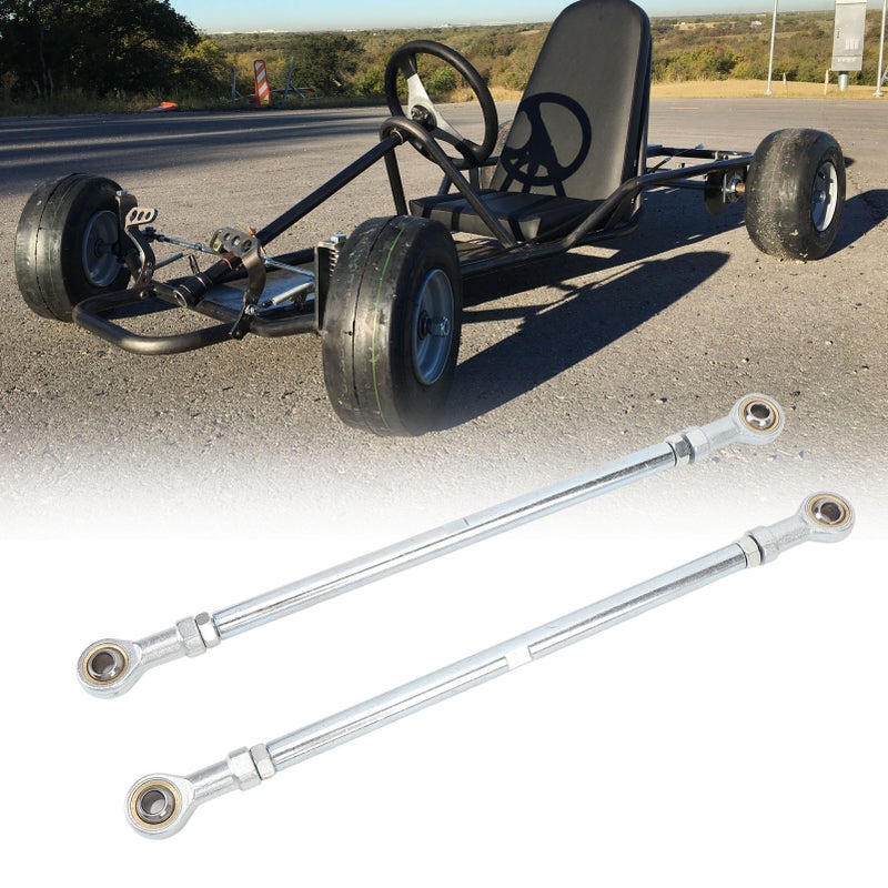 1 Pair 295mm 8mm Steering Tie Rod Kit Steel Alloy High Strength Long Lasting for Go Kart ATV Racing Cart - Image 5