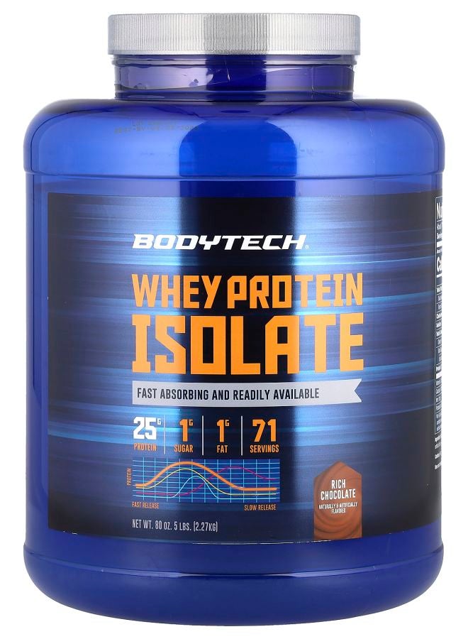 BODYTECH عزل بروتين مصل اللبن بالشوكولاتة الغنية 5 أرطال (2.27 كجم) - Image 1