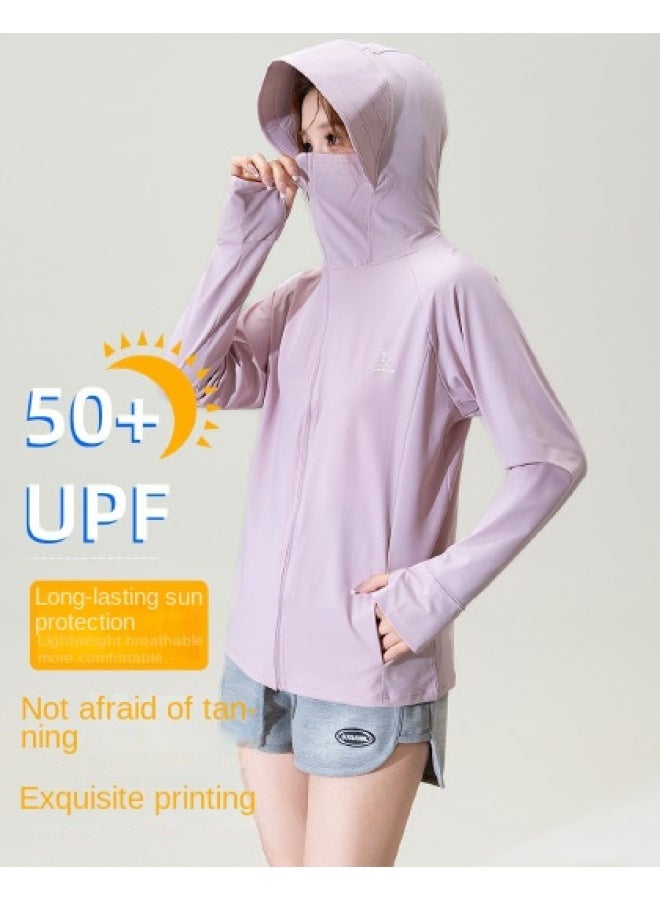 Baleno Summer Outdoor Slim Fit Bear Print Uv Protection Jacket For Women, Lightweight Casual Fashion Hooded Sunscreen Coat - Image 1