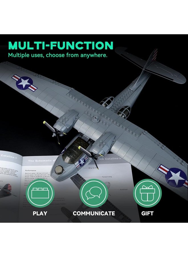 ArtorBricks Air Force Series PBY-5ACatalina Fighter Plane Military Building Block Set and Gift for Adults, Compatible (364Pieces) - Image 4