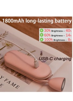 McmhyingPop 3-in-1 Book Lamp, Rechargeable Neck Reading light, Foldable Mini Desk Lamp, Night Light, Flashlight, Office Reading Lamp, 360-Degree Adjustable Flexible Gooseneck, Three Lighting Modes, 1800mAh Large Capacity Battery, Black  - Image 4