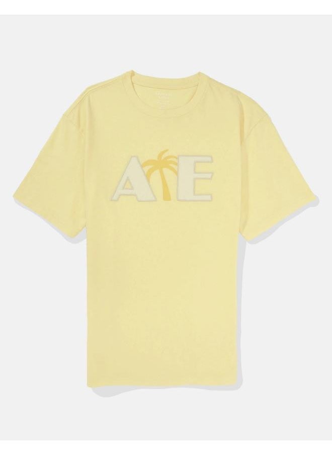 American Eagle Logo Graphic Crew Neck T-Shirt  - Image 3