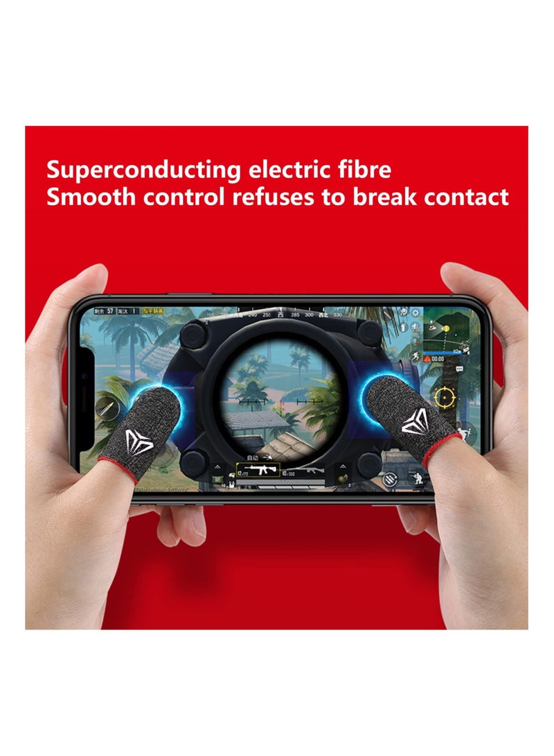 Y&D Mobile Game Controller Finger Sleeve Sets, Anti-Sweat Breathable Full Touch Screen Sensitive Shoot Aim Joysticks Set For Pubg/Knives Out/Rules Of Survival  - Image 3