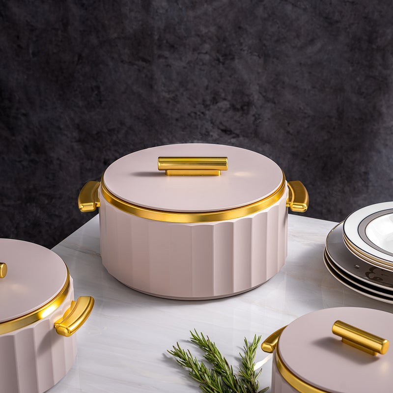 لا ميسا سخان طعام بلاستيك ليلاك و ذهبي 4 لتر - Image 1