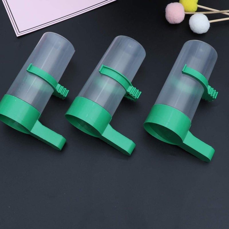 Yardwe 5Pcs Birds Feeder Drinker Waterer Clip with Automatic Drinking Water Sprinkler Proof Bird Cup for Parrots Budgie Cockatiel Lovebirds (M) - Image 5