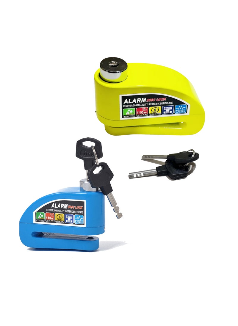 Generic Disc Lock with Alarm Sound 8305 Silver Antitheft For Scooter / Motorcycle Brake Disc  - Image 1