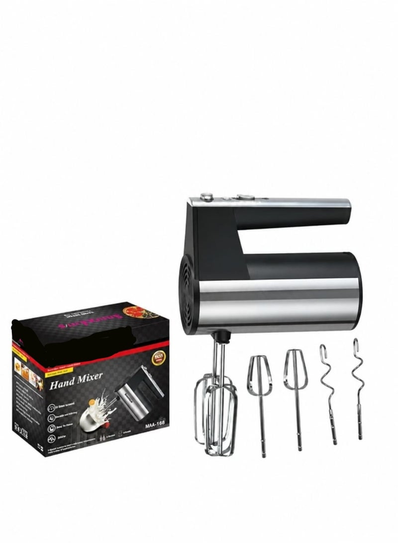 An electric hand mixer designed to mix and whip ingredients quickly and easily. Perfect for preparing cakes, whipped cream, light dough, and desserts. - Image 1