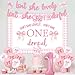 Blisstock Pink Bow First Birthday Decorations Isnt She Onederful Bow Banner Backdrop Cake Topper Pink Bow One High Chair Banner Balloon Coquette Party Decors for Girls Isnt She Lovely Party Supplies - Image 4
