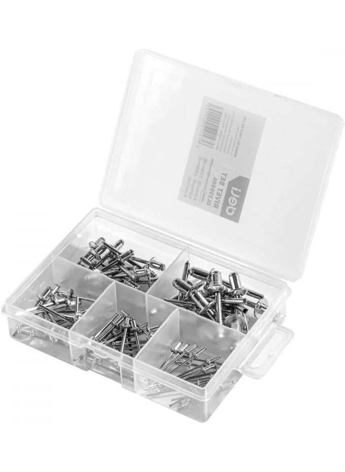 Deli 5-in-1 Rivet Set - Rivets Box with Multiple Sizes for Professional and DIY Fastening Projects in UAE - Image 3