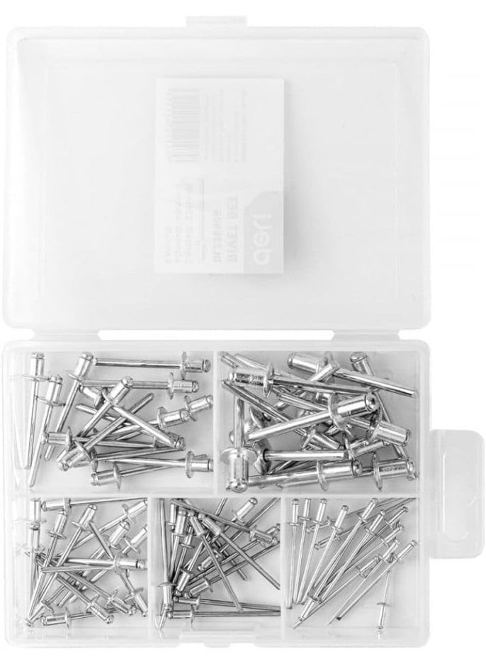Deli 5-in-1 Rivet Set - Rivets Box with Multiple Sizes for Professional and DIY Fastening Projects in UAE - Image 5