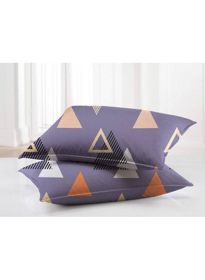 BSB HOME BSB HOME Premium Double Bedsheet with 2 Pillow Covers - 160 TC Supersoft Microfiber - Breathable & Wrinkle Free - 3 Pcs Set | Grey and Orange  - Image 5