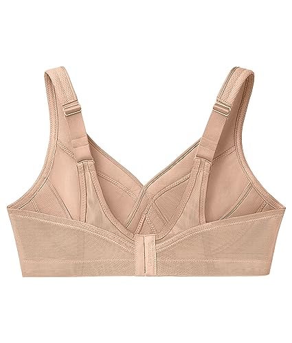 Glamorise Full Figure Plus Size MagicLift Seamless Sports Bra Wirefree #1006 Café - Image 5