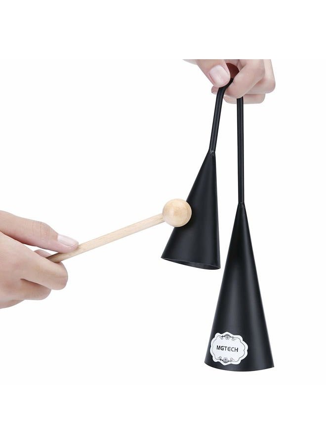 MgTech Agogo Bell, Two Tone, Traditional Samba Percussion Instrument with Wooden Stick - Image 1