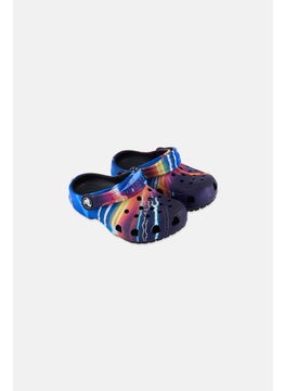crocs Toddlers Boy Printed Slingback Clogs, Navy Combo  - Image 1