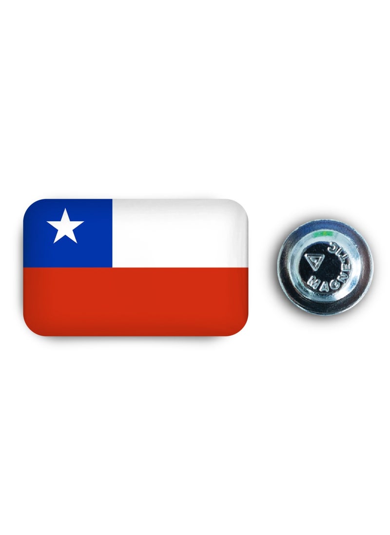 971MEDIA Chile Flag Magnetic Badge  - Image 1