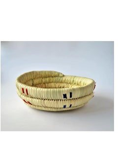 Generic Natural Wicker Dessert Plate, Decorated with Colorful Fabric Diameter 25cm  - Image 4