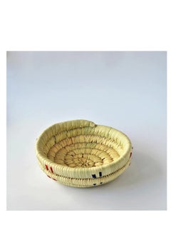 Generic Natural Wicker Dessert Plate, Decorated with Colorful Fabric Diameter 25cm  - Image 5