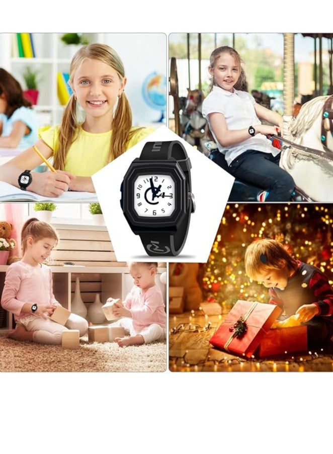 SOLARAE ساعات أطفال للبنات ساعات خارجية مقاومة للماء 5 10 سنوات ساعة معصم للأطفال لتعلم الوقت ساعات مقاومة للماء للأطفال لتعلم الوقت سهلة القراءة ساعات معصم للأطفال البنات والأولاد - Image 3