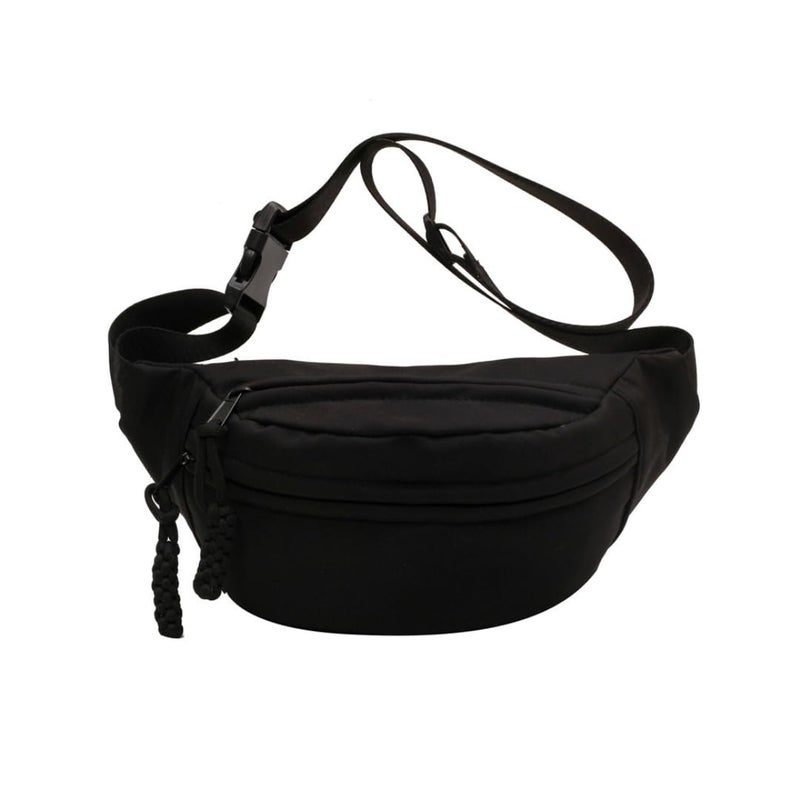 Tressential UrbanStash Waist Bag for Men Women | Cross Body Fanny Pack Sling Bag for Hiking, Travel, Camping, Outdoor Sports, Cycling | Money Belt with Adjustable Strap (Black) - Image 1