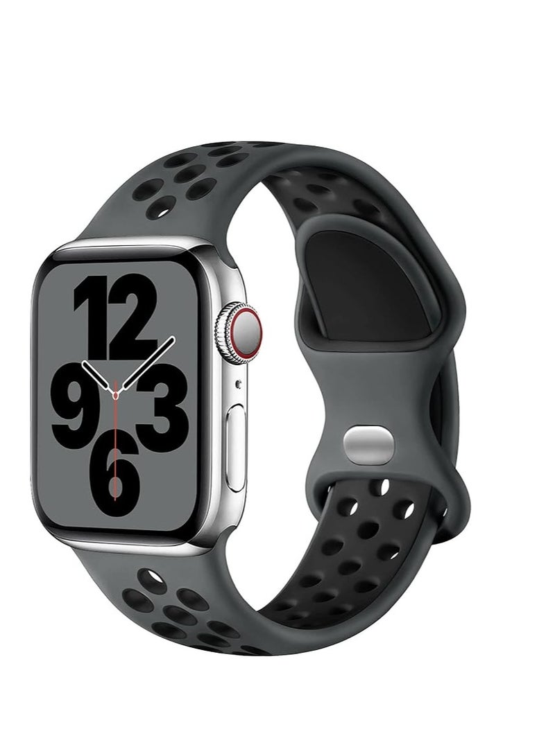 Sport Band Compatible with Apple Watch Band Ultra 49mm 45mm 44mm 42mm 46mm for Men Women,Soft Silicone Breathable Strap Sport Band for iWatch Ultra 2 SE Series 9 8 7 6 5 4 3 2 1 - Image 1