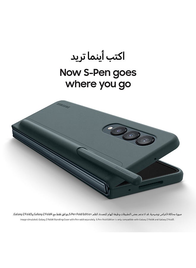 سامسونج تم تجديده - هاتف Galaxy Z Fold 4 ثنائي الشريحة باللون الرمادي والأخضر وذاكرة الوصول العشوائي (RAM) سعة 12 جيجابايت وسعة التخزين 256 جيجابايت ويدعم تقنية 5G - الإصدار العالمي - Image 5