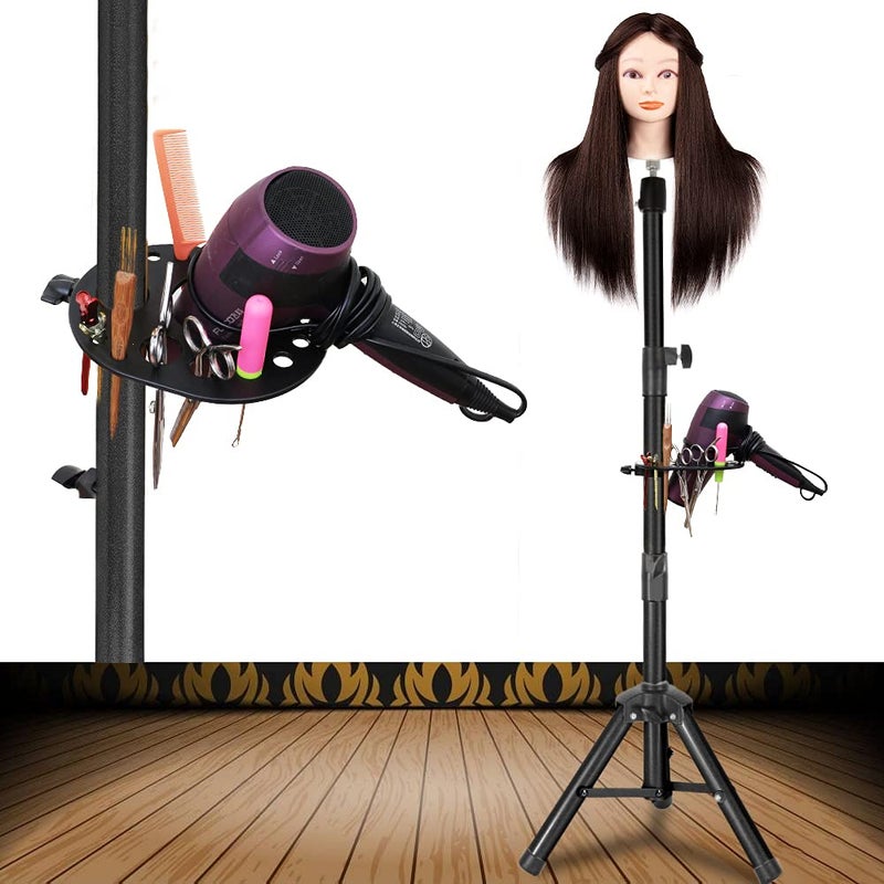 ZQIAN BEAUTY ZQIAN BEAUTY Wig Stand Tripod 55 Inch Metal Wig Mannequin Head Tripod Stand For Hairdressing Training Head Adjustable Wig Tripod Stand with Tool Tray Mannequin Head Not Included