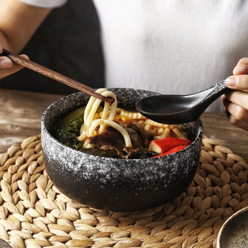 1pc Japanese Bowl Ceramic Bowl Restaurant Bowl Home Ramen Bowl (Assorted Color) - Image 4