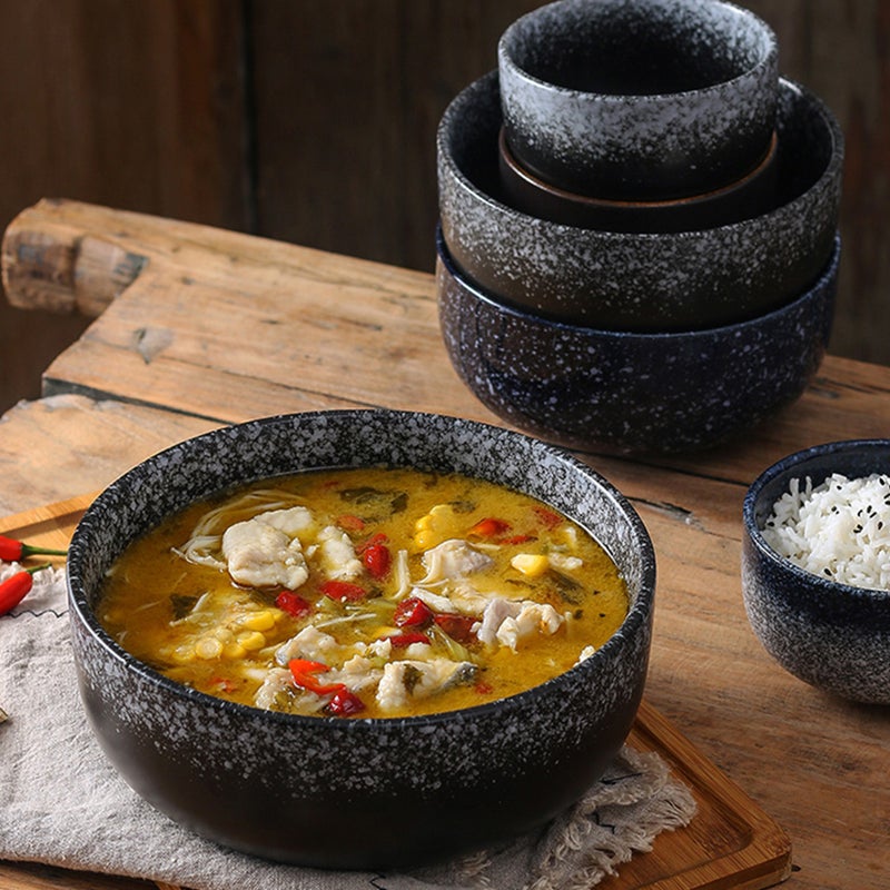 1pc Japanese Bowl Ceramic Bowl Restaurant Bowl Home Ramen Bowl (Assorted Color) - Image 2