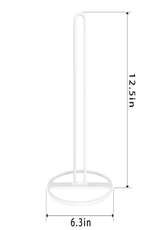OBODING Paper Towel Holder Countertop, OBODING, Kitchen Paper Towel Stand Holder for Kitchen Organization and Storage, Paper Towel Holders for Standard and Large Size Rolls (White) - Image 2